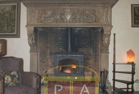 fireplace in cascina la torre